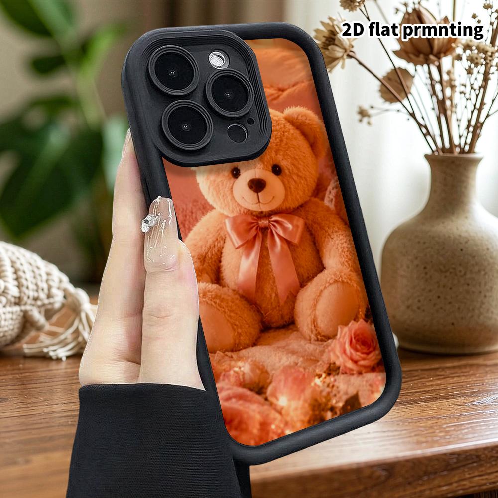 Phone Case: 2D Flat Design Suitable for iPhone 18 17 16 15 14 13 Pro Stepped Protective Case, Warm Light Bow, Christmas and Halloween Gift