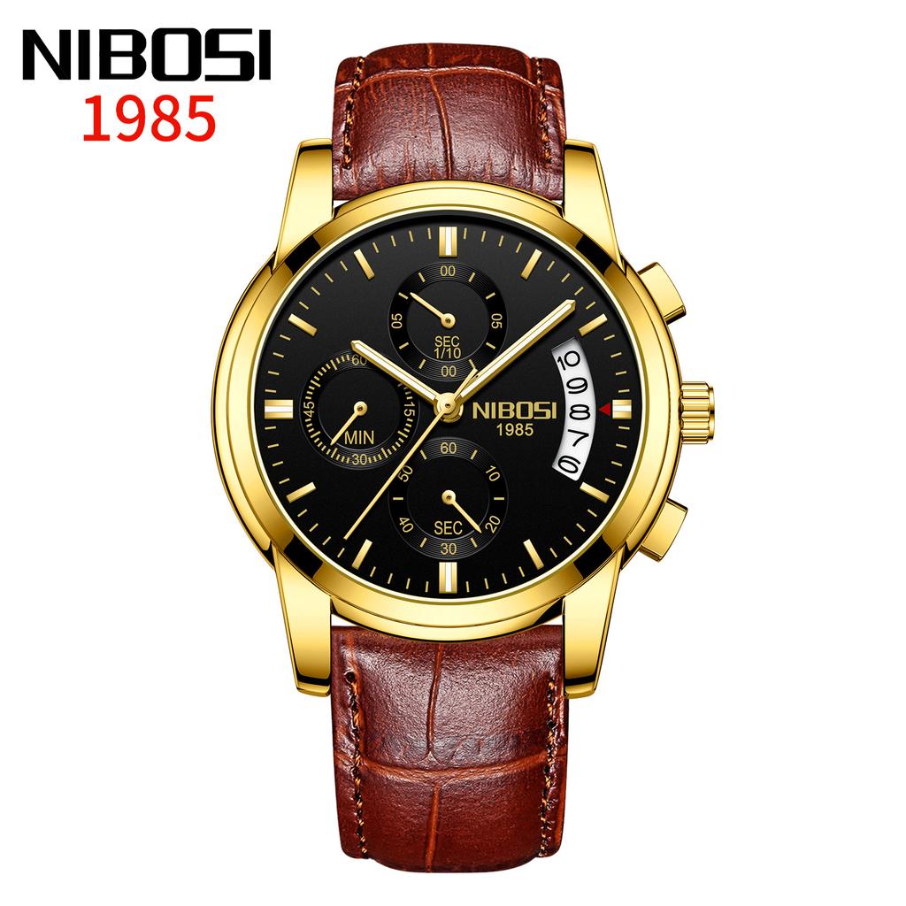 NIBOSI Uhren Business Herrenuhr Multifunktions-Sechs-Pin-Quarzuhr