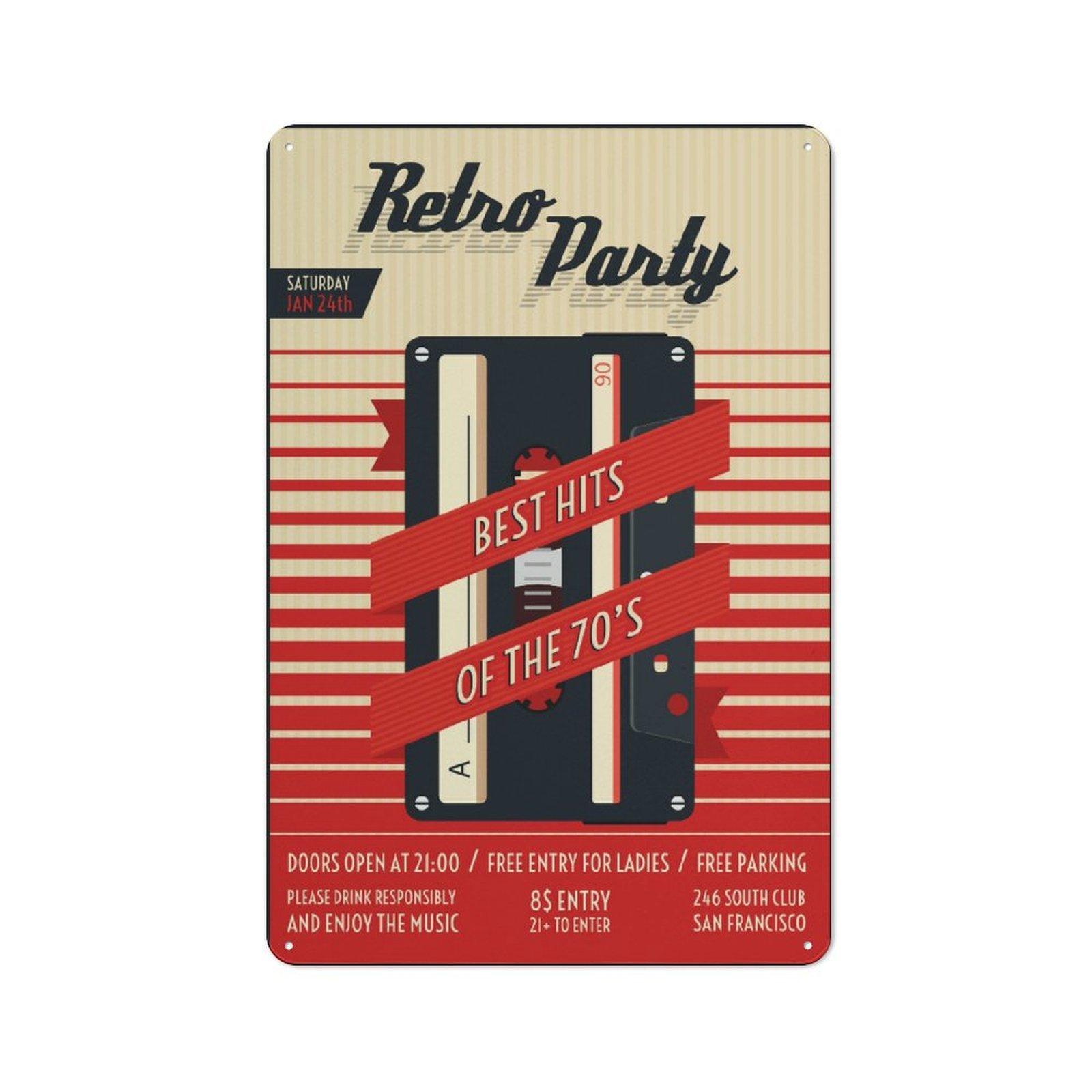 

1 шт. Вертикальная деревенская жестяная настенная табличка Металлический постер 2030 см / 3040 см Винтажный декор для дома, бара, кафе, гаража, гостиной 20*30CM