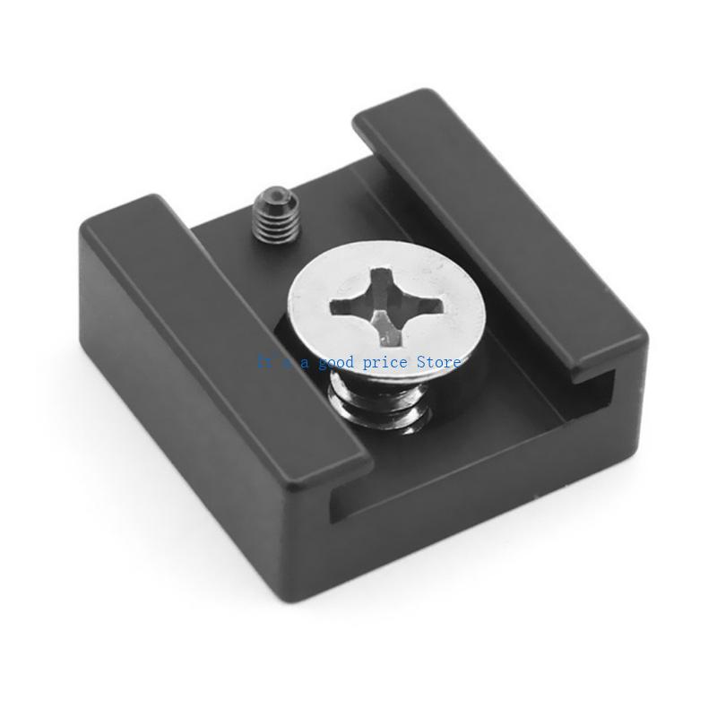 Cold Shoe Mount Aluminum Adapter Bracket Hot Shoe with 1/4 Thread for Camera