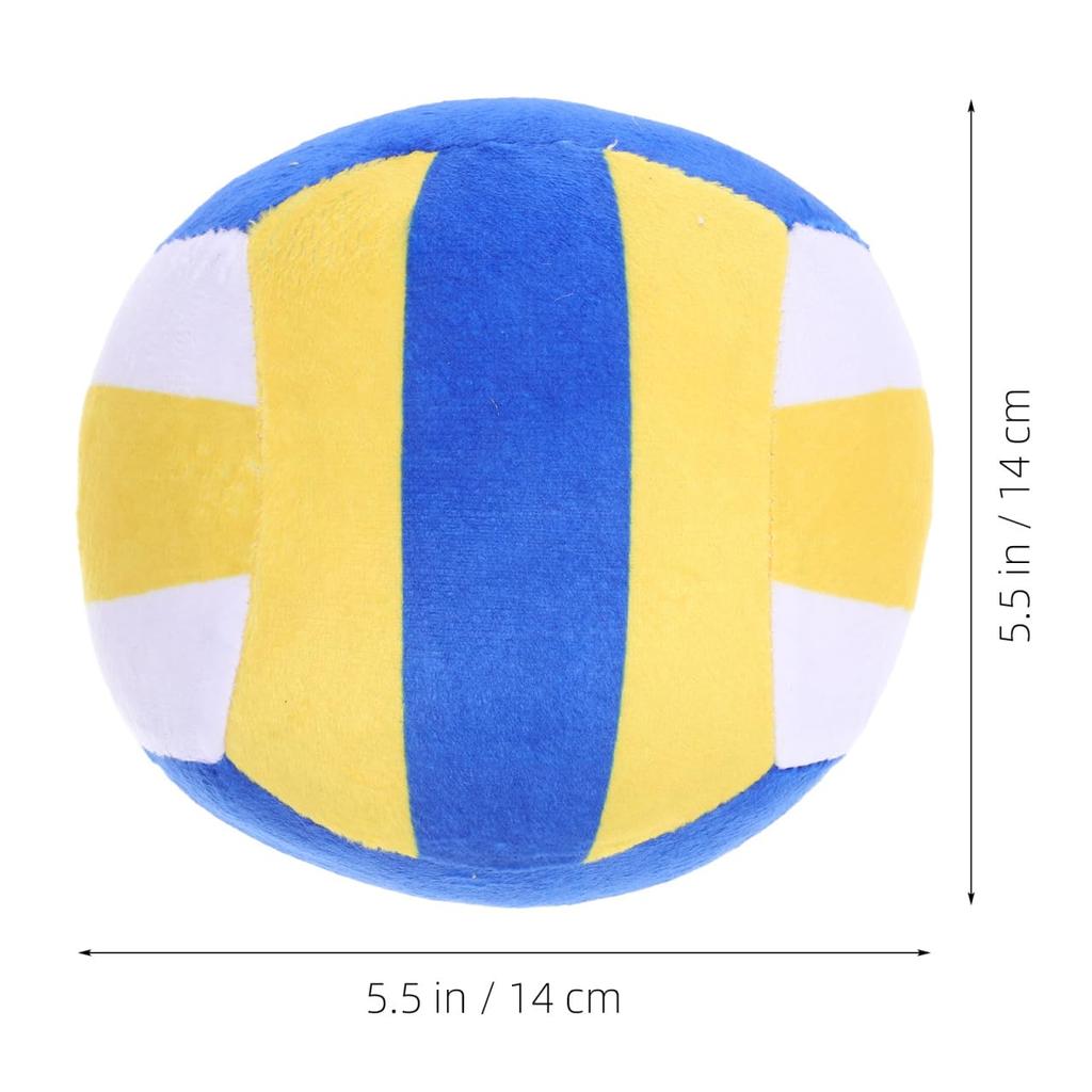 Corhad Volleyball Plush Toy, Fluffy Sports Ball Pillow for Babies, Home Decor, Perfect Gift, 14cm