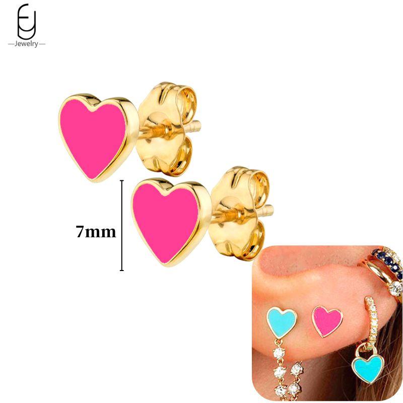 925 Silver Needle Cute Starfish/Shrimp Pendant Earrings Red Chili/ Star Enamel Gold Earrings For Women Fashion Jewelry