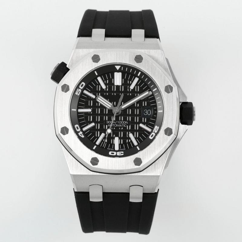 Royal Oak Automatic Men s Ceramic Watch with Luminous Rubber Strap - Model 15707/15400AP