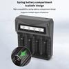 Akıllı LCD Ekranlı USB Şarj Cihazı - 18650 4.2V Li-Ion ve 1.2V Ni-MH AA/AAA Şarj Edilebilir Piller İçin 1/2/4 Yuvalı