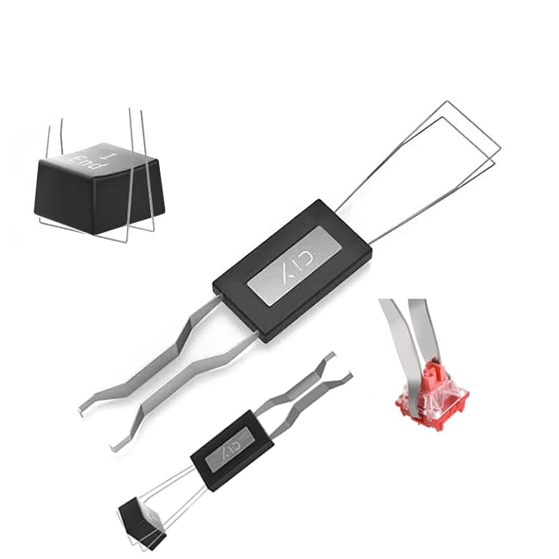 

[Simple and easy to use] Steel wire puller: Ideal for pulling keycaps and maintaining keyboards [Supports low profile keycaps] 2 pieces
