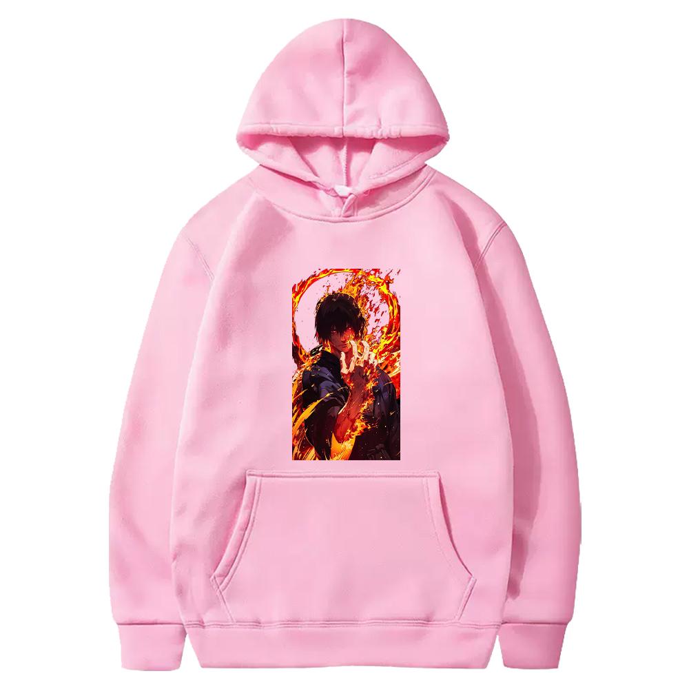 Anime Fire Force Shinmon Benimaru Hoodie Manga Graphic Print Sweatshirt Men Unisex Clothing Long Sleeve Loose Hooded Streetwear