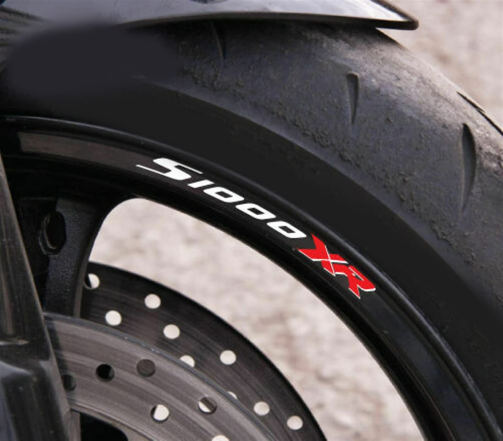 

8 x S1000 XR Motorcycle Wheel Decals Fit BMW S1000xr Rim Stickers Laminated Set Motorcycle One Size