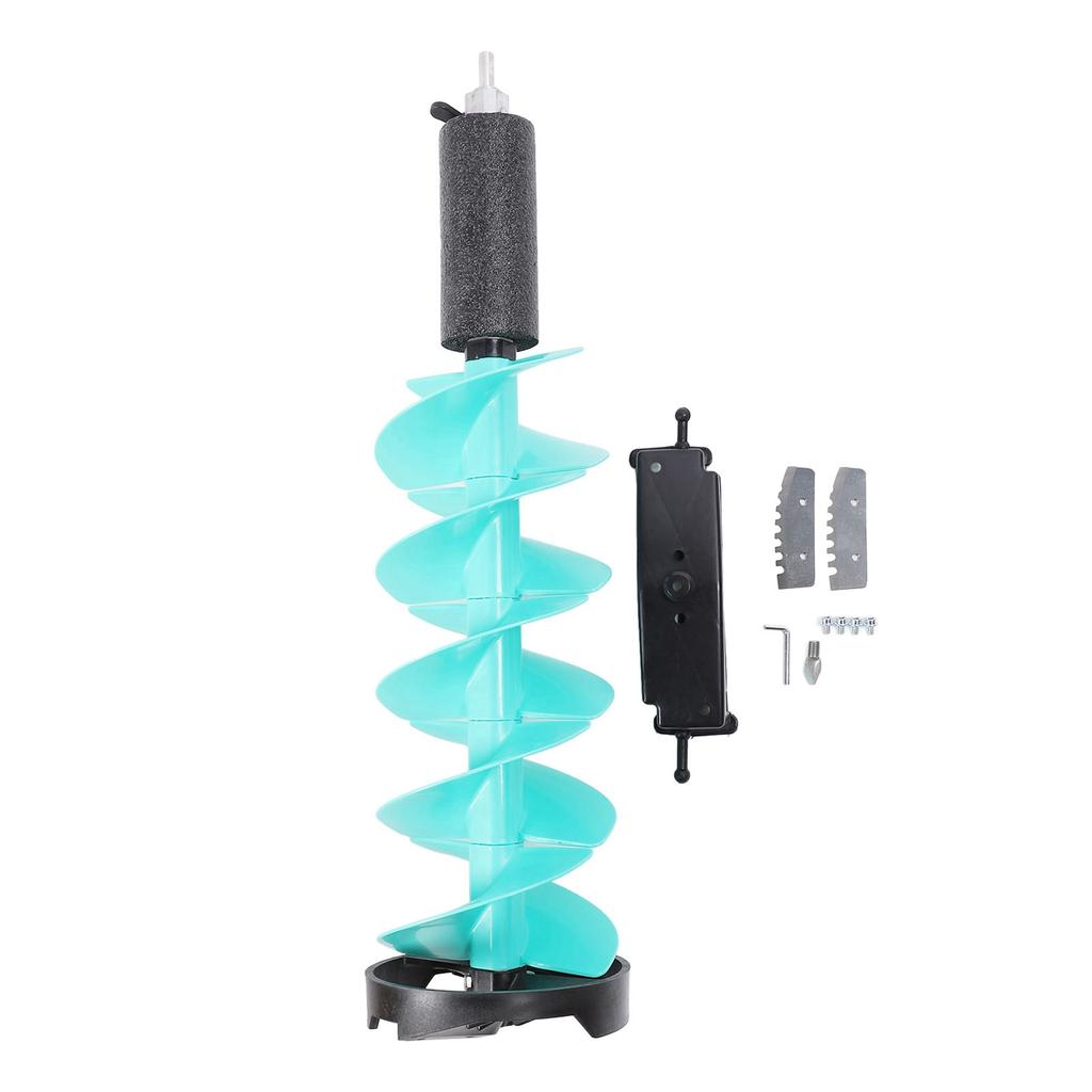 Winter Electric Auger Kit with Locating Tip Floating Nylon Ice Breaking Spiral Drill Bit for Deep