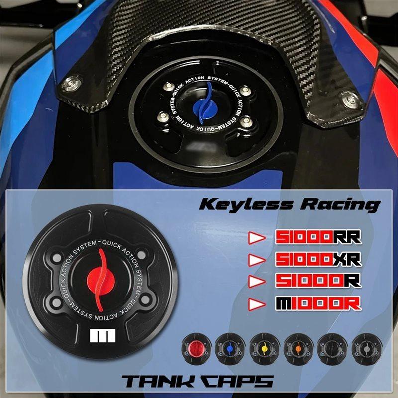 For BMW S1000RR HP4 M1000RR 2009-2024 Motorcycle Fuel Tank Cap Release Quick Keyless Cover Replacement