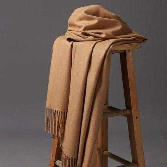 Women's Faux Cashmere Warm Scarf - Autumn/Winter Solid Color Korean Style Shawl