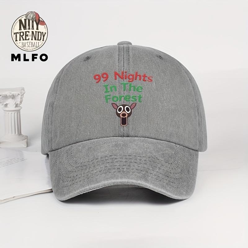 MLFO Mens  Unisex Vintage  Nights in the Forest Printed Baseball Cap  Retro ForestThemed Game Hat Lightweight Breathable