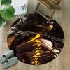 1pc Mortal Kombat4 Print Round Carpet Chair Round Carpet Suitable for Bedroom Living Room Home Decorative Carpet