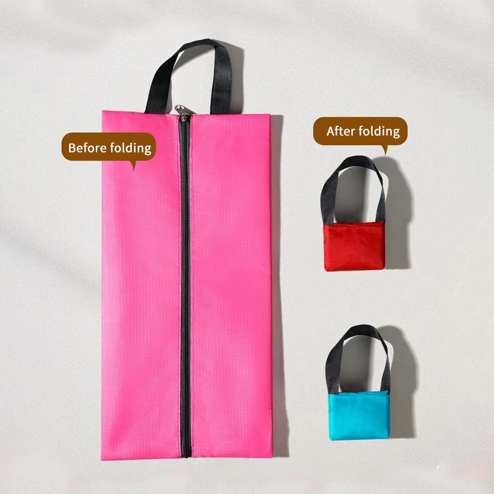 Tragbare Reise-Schuhtasche Großes Fassungsvermögen Staubdichte Organizer-Taschen Reise-Nylon-Schuhtasche mit Robuster Reißverschlussbeutel Wasserdicht