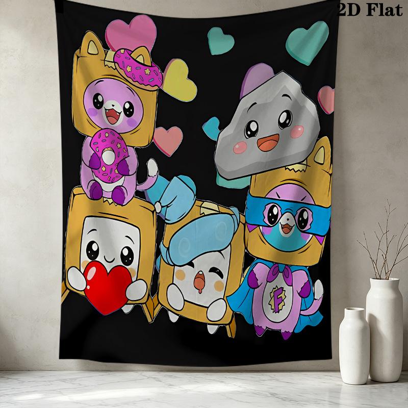 Lankybox Wall Tapestry Aesthetic Wall Hanging Printed Fabric Blanket Decorative Tapestries For Bedroom Living Room Home Decor