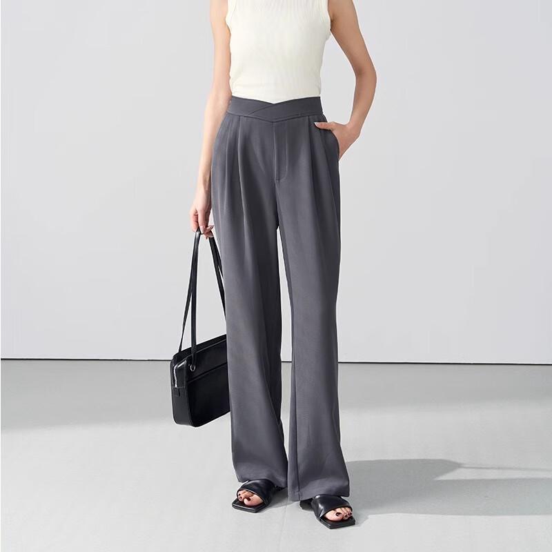 Women's High-Waist Straight-Leg Suit Pants
