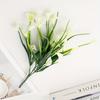 1pc Elegant Artificial Calla Lily Bouquet - Realistic White Plastic Flowers with Green Stems, Perfect for Home Decor, Weddings, Indoor/Outdoor Use