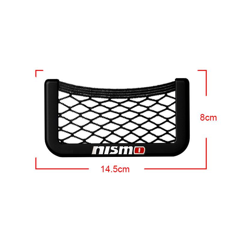 New Car Net Bag Phone Holder Organizer Car Seat Side Back Storage Bag For Nissan Nismo Teana Skyline Juke X-trail Almera Qashqai