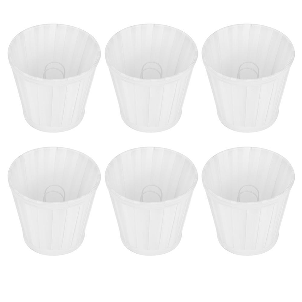 

6PCS Barrel Shape Chandelier Lampshade Fabric Pleated Lamp Shade Hotel Decor білий