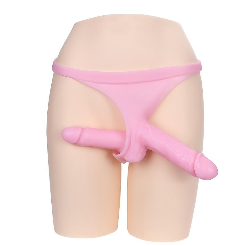 Wearable Realistic Dildo Pants Soft Silicone Strap On with Double Ended Dildo Skin Feel G Spot Stimulator Stretchy Harness for Couples