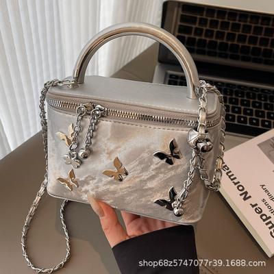 Popular Butterfly Handbag 2025 New Fashion Box Bag Niche Versatile Shoulder Bag Foreign Style Messenger Bag