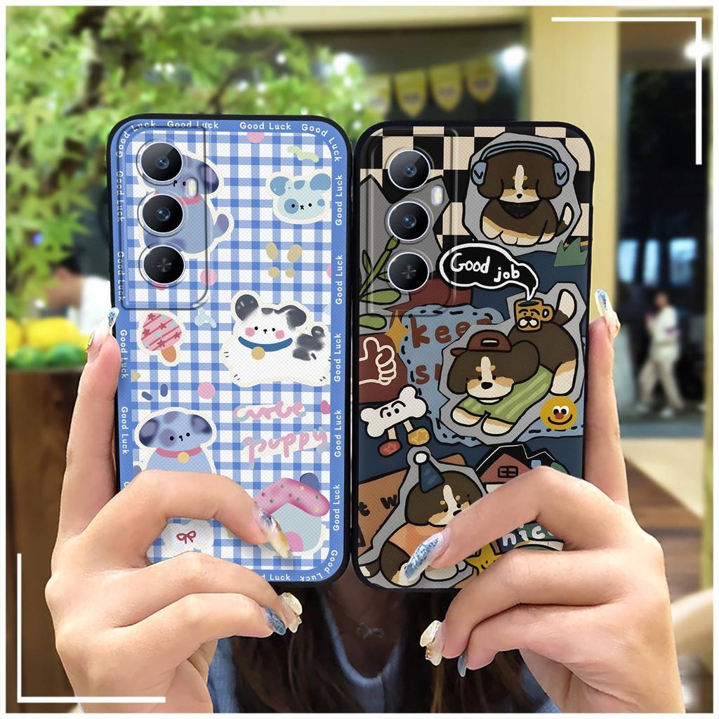 Protective Durable Phone Case For Realme C65 Fashion Design Cute Animals Cartoon Anti-dust Dirt-resistant Soft case TPU