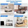 Under Sink 2 Tier Sliding Cabinet Basket Organizer Drawer Pull Out Cabinet Multi-Purpose Sink Organizer for Bathroom Kitchen