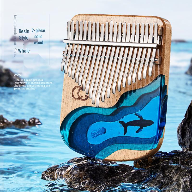 CEGA 21-Key Resin Kalimba Thumb Piano, Whale Design - Perfect Children's Day Gift