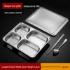 Zhebu 316L Stainless Steel Divided Lunch Tray with Lid