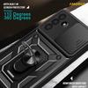 AMORUS For Samsung Galaxy A36 5G Case Kickstand PC+TPU Phone Cover with Camera Lens Slider