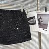 2025 Winter French Chic Sequin Tweed A-line Short Skirt