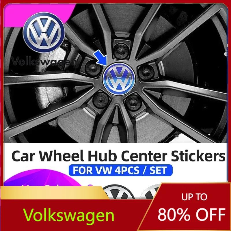 Car Sticker For VW Volkswagen Jetta MK5 Golf 4pcs 56mm 60mm 65mm 70mm 75mm Car Wheel Center Hub Cap Badge Emblem Sticker For Vol