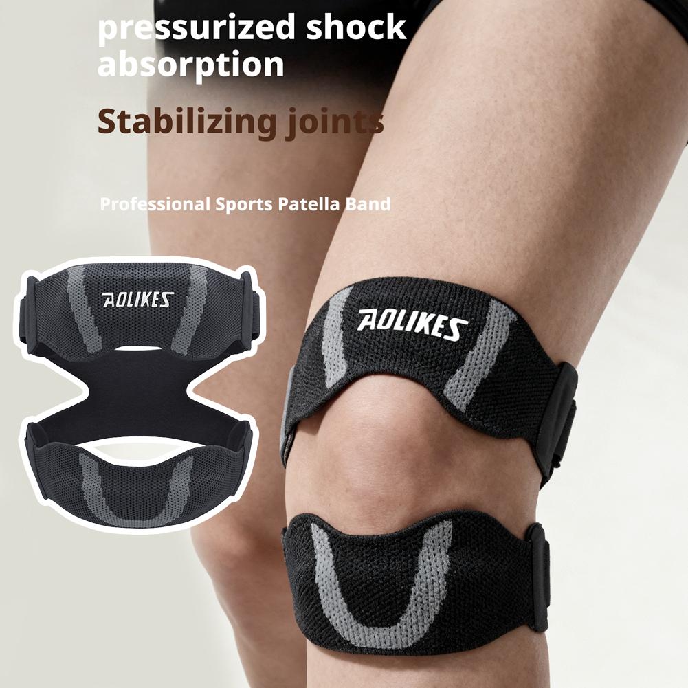 1Pcs Adjustable Sports Knee Braces Double Straps Breathable Knee Support Strap Patellar Tendon Stabilizer Band for Basketball