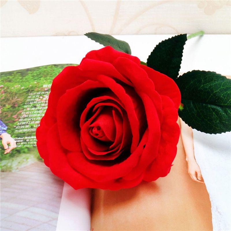 Elegant 5set Artificial Silk Fake Flowers Rose Bouquet For Wedding And Home Decor