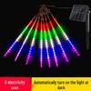 Colorful Solar LED Meteor Shower Patio Lights - Waterproof Outdoor Fairy String Lights