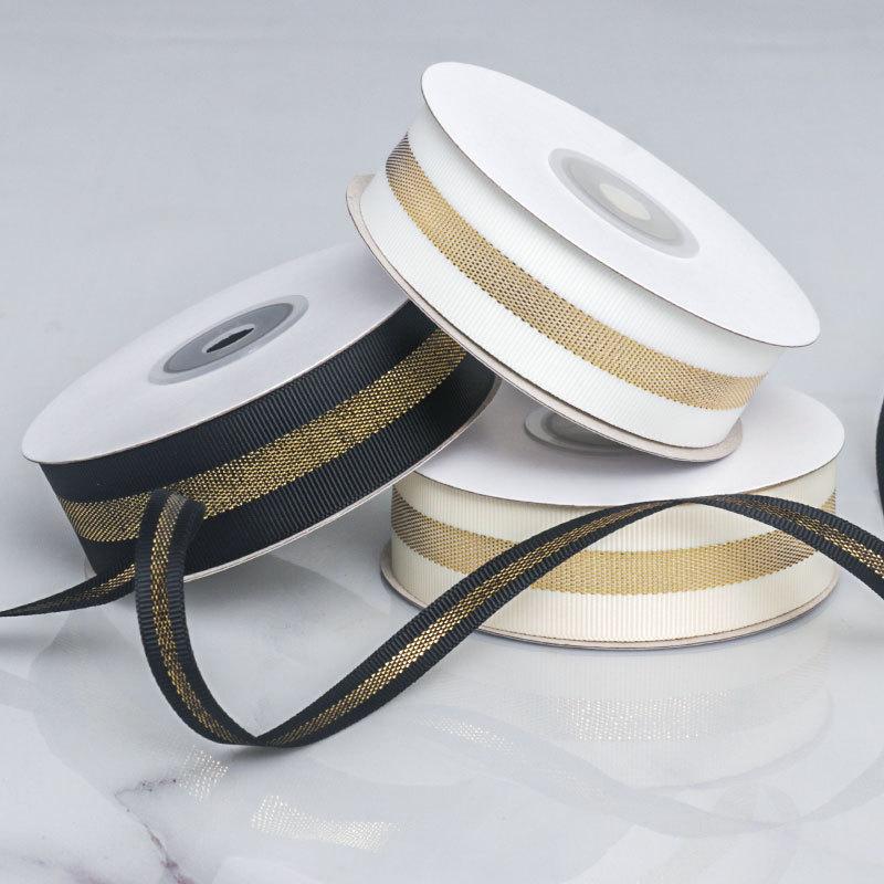 DIY Decorative Embellishments Romantic and Cozy Ribbed Edge Gold Onion Ribbon Handmade Diy Flower Cake Bag Decoration Floral Strip Threaded Ribbon