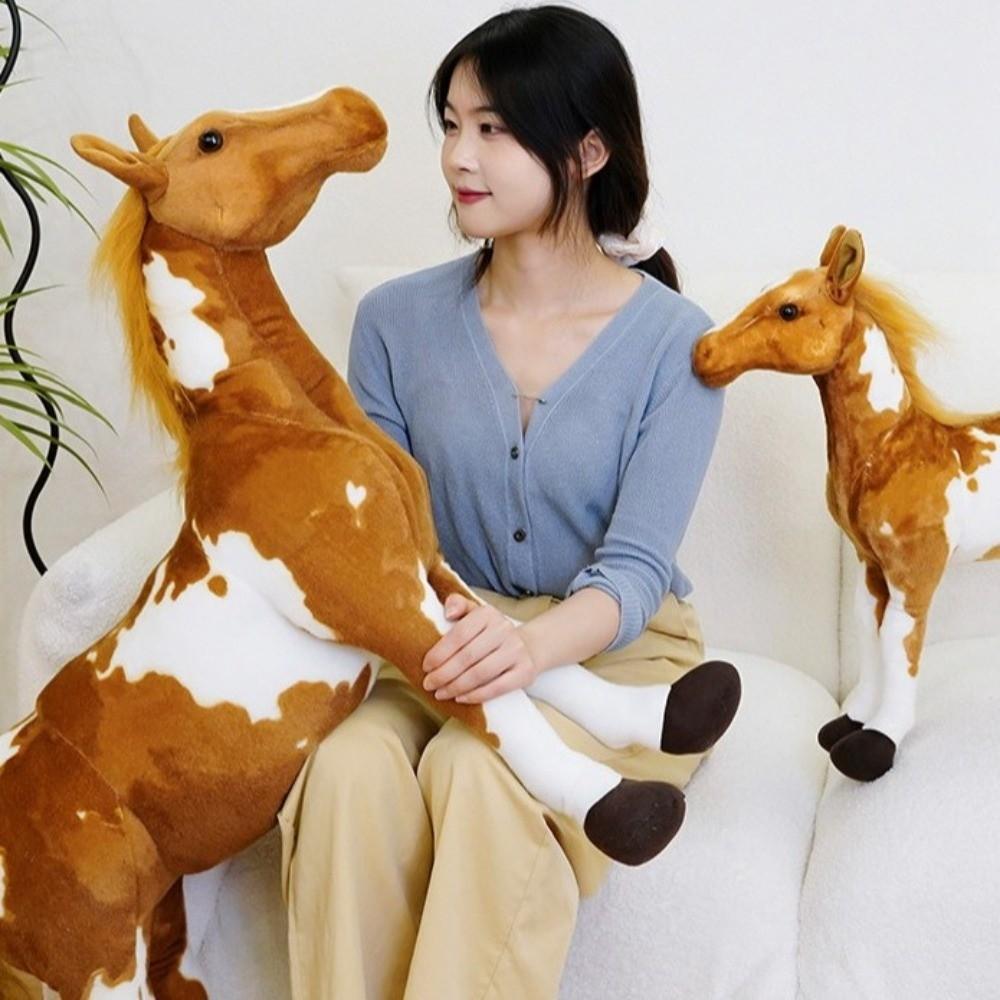 New Lifelike Simulated Horse Cotton Soft Forest Animal Simulated Room Decor