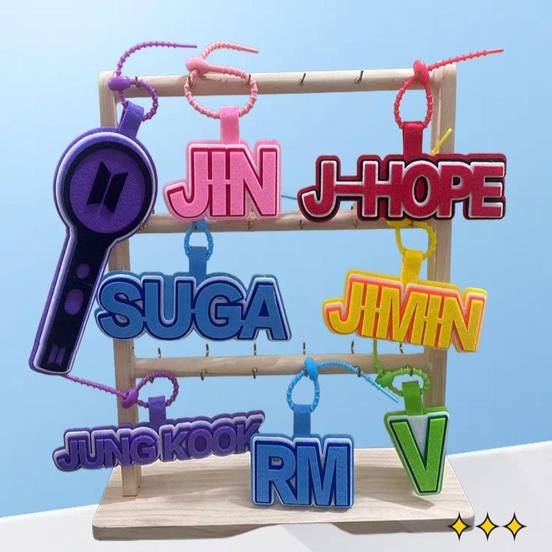 8pcs BTS Bags & Luggage Charms, Celebrity Merchandise, Clothing Decorations, Fan Support Products