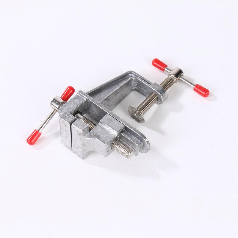 Mini Aluminum Alloy Table Vise - Compact Bench Vise and Flat Nose Pliers for Small Desktop Tasks
