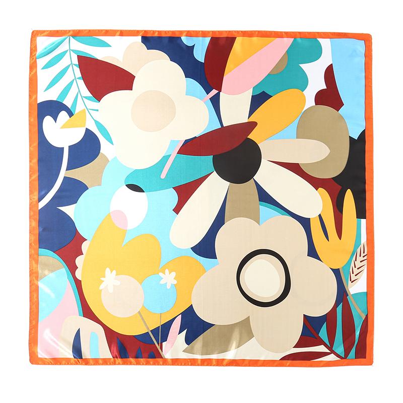 Fashion Headscarf Satin Square Scarf for Women Neckerchief Female Silk Shawl Foulard Hijab Headband Hair Bands Bandana