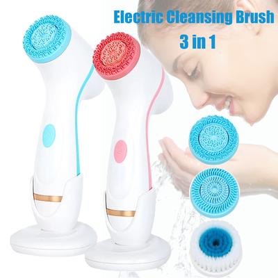 3-in-1-Elektro-Reinigungsbürste, Ultraschall-Gesichtsreiniger, Gesichtsmassagegeräte, rotierende Schall-Reinigungsbürste, Tiefenreinigungswerkzeug für das Gesicht