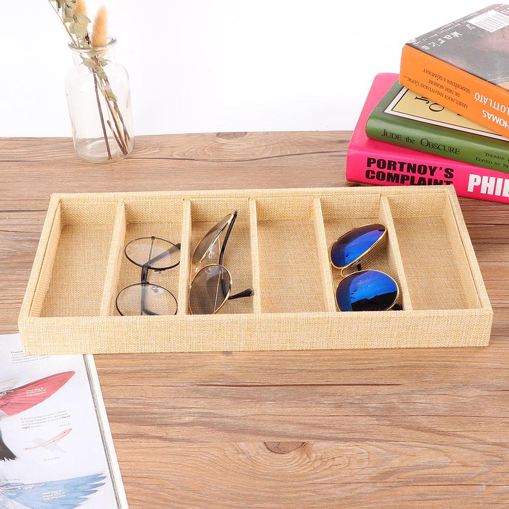 6 Grids Sunglasses Display Box Jewelery Display Organizer Tray