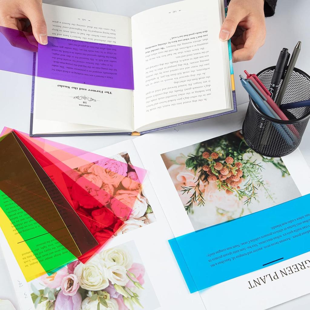 32 Pieces Colored Overlays for Dyslexia, Guided Reading Highlight Strips, Colored Overlay Reading Tracking Rulers for Dyslexia Irlens, ADHD and