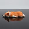 Corgi Deep Sleeping Dog Dog Adorable Pose Figurine, Corgi, Medium, Animal, Sculpture, Figurine, Miniature, (Sleeping Outdoors, Yellow)