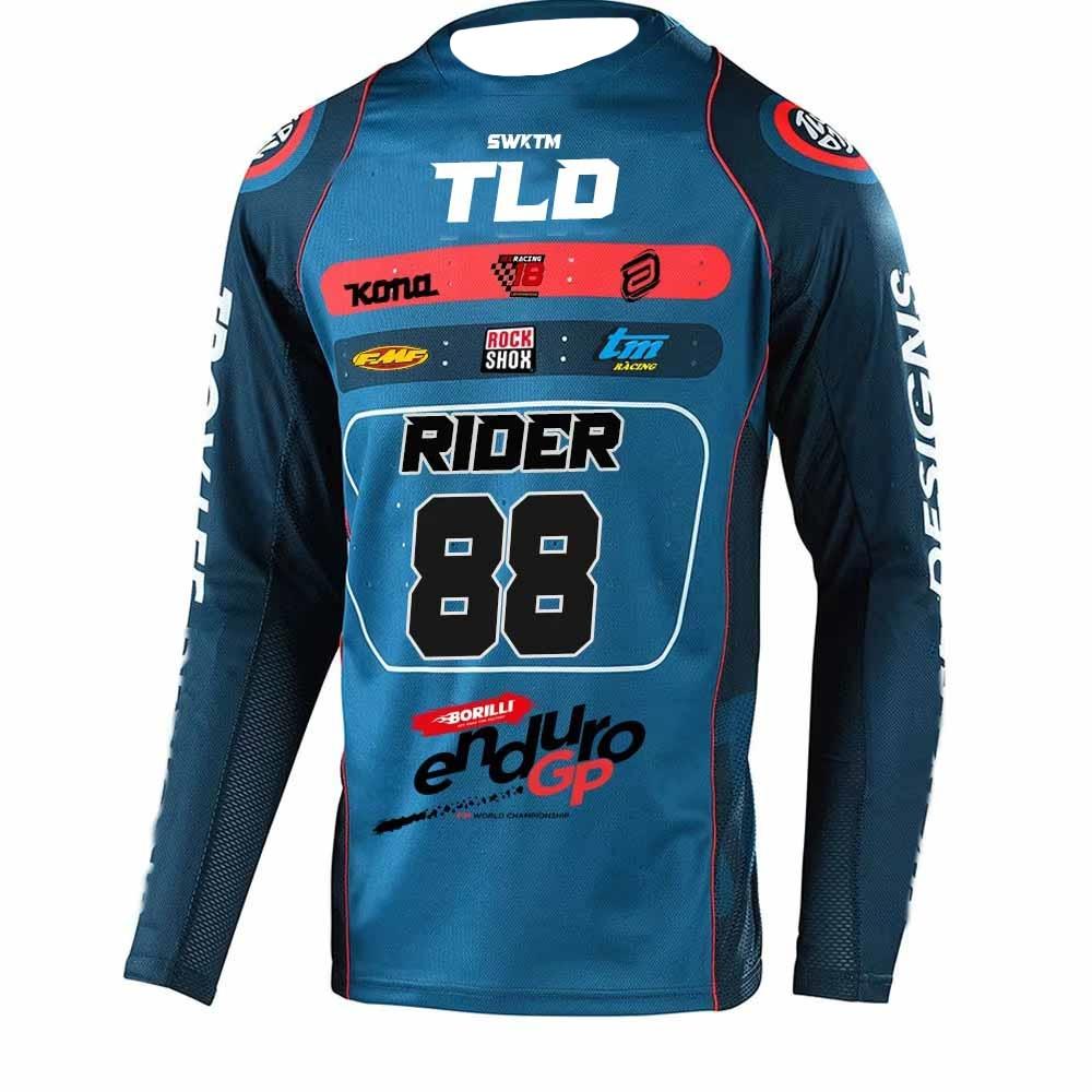26 MTB Motocros Team Jersey Custom Enduro Downhill Moto Jersey Off Road Long Sleeve Cycling Jersey MX Jersey Hombre Bmx Shirt