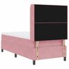 Box Spring Bed with Mattress and Headboard Pink 80 x 200 cm Velvet