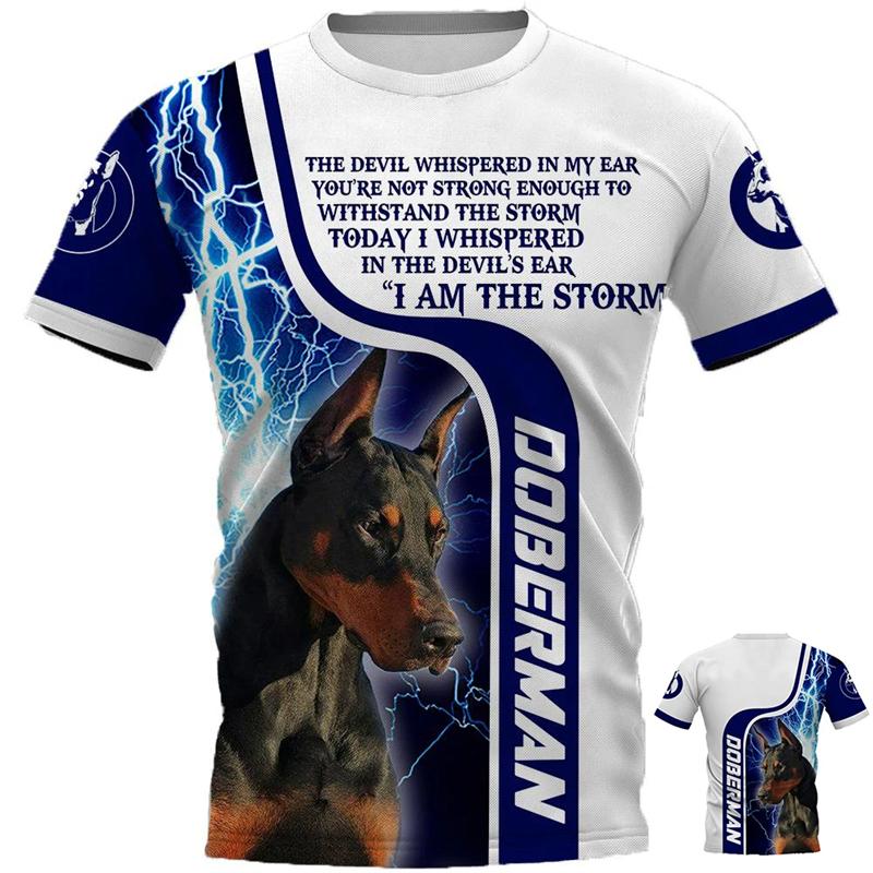 Fashion Men's Sports T-shirt Dutch Belgian Shepherd 3d Print Outdoor Casual Clothing Pet Dog Work Uniform Short Sleeve Tops