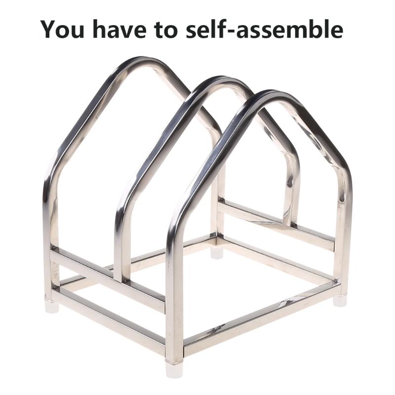 Двухслойный держатель для крышки кастрюли из нержавеющей стали прочная подставка для разделочной доски кухонная полка для досок дропшиппинг 10659₽