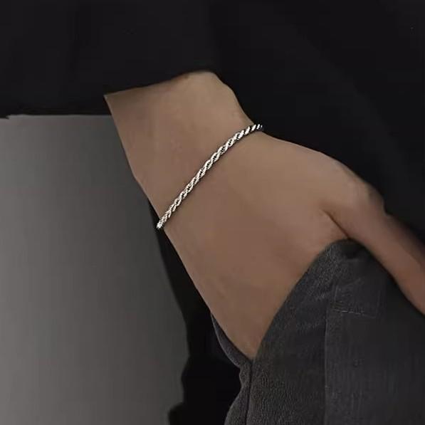 2026 New Hip Hop Wists Chain Men's Titanium Steel Thin Bracelet Fashion Classic Jewelry Daily Party Holiday Gift