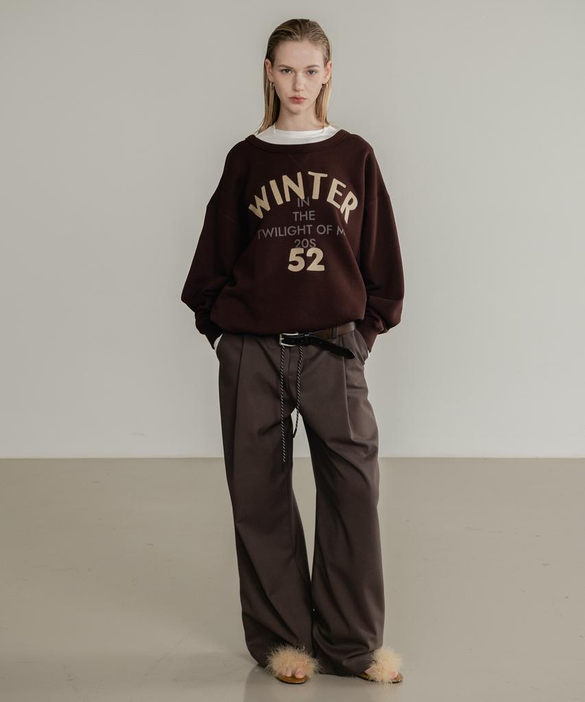 SSIN AND LEE (W) Solive Winter Cotton Sweatshirt Brown