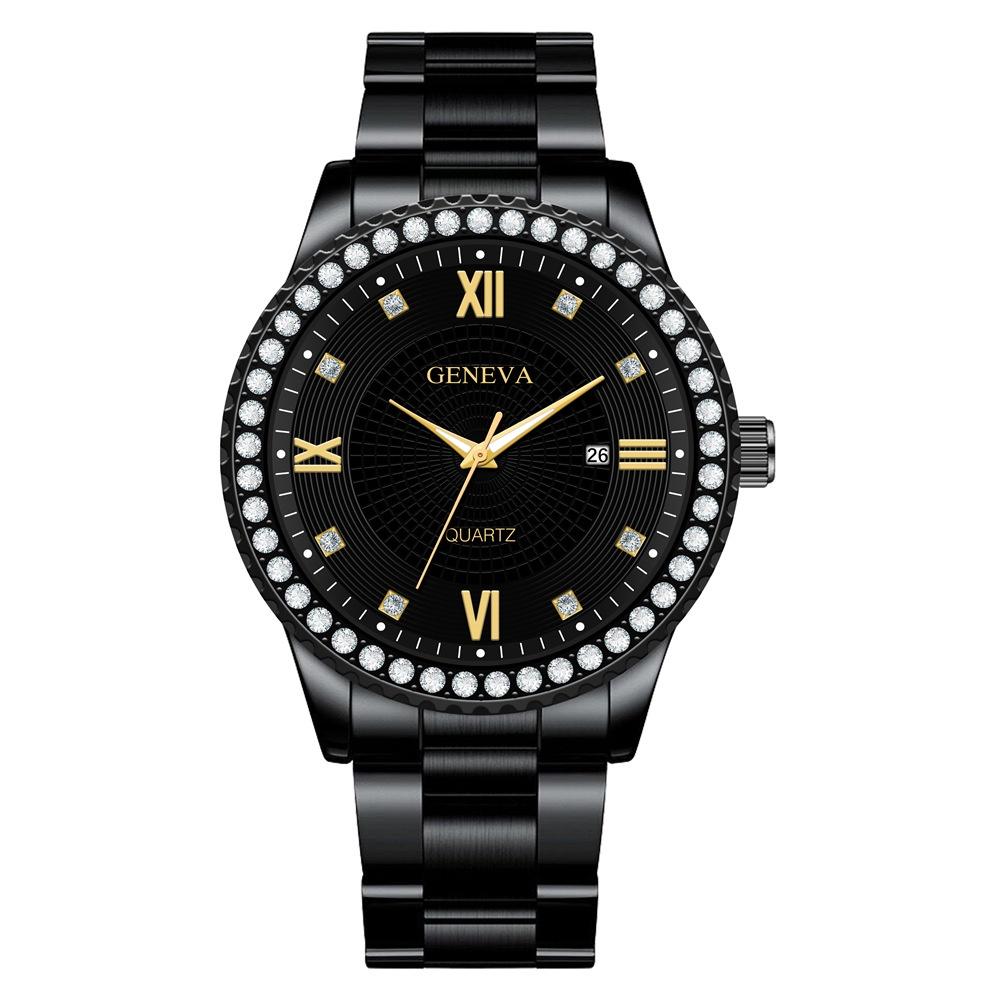 

Роскошные мужские кварцевые часы из нержавеющей стали с циферблатом чёрный